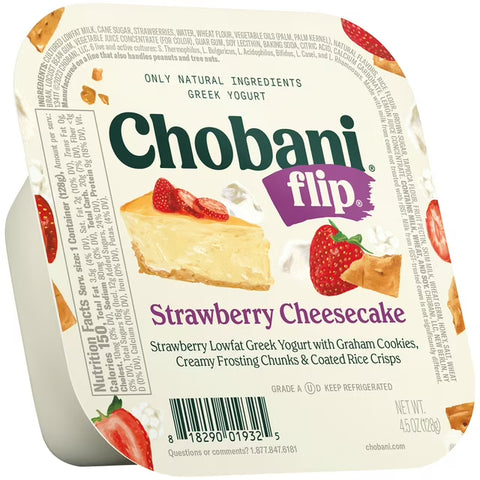 Chobani Flip Low-Fat Greek Yogurt 4.5 oz cup.
