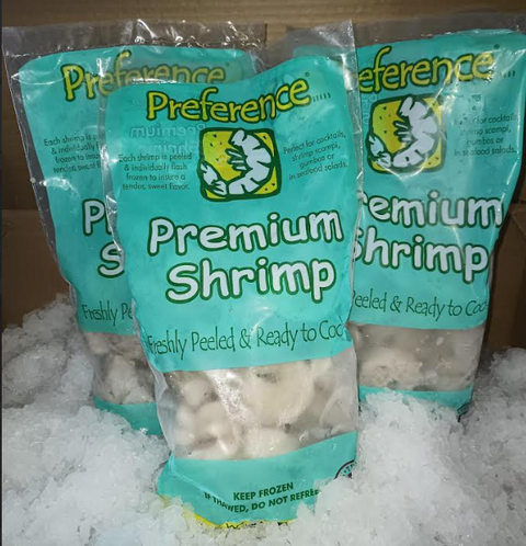 Peeled & Deveined Raw Shrimp (21/25 ct, Tail‑Off) 2 lbs $15