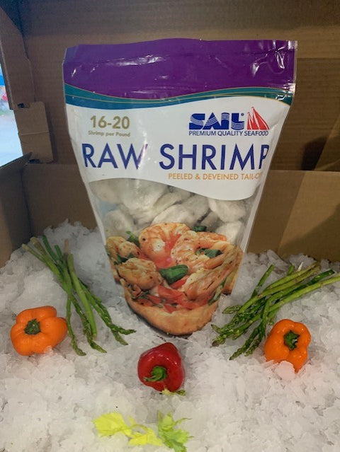 Raw Shrimp – 16–20 ct, Tail‑Off 2 lbs 15.99