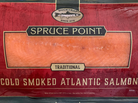 COLD SMOKED ATLANTIC SALMON  SPRUCE POINT  - PRESLICED READY TO EAT 3 LBS