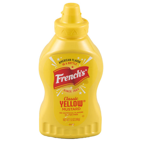 Mustard Yellow Classic Squeeze Bottle 12 onz