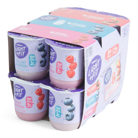 Yogurt Strawberry Blueberry & Raspberry Lite & Fit PACK X 12/4OZ