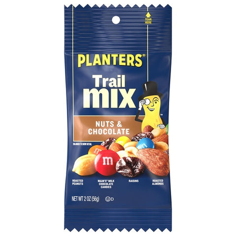 Planters Snack Trail Mix Nut & Chocolate 2 OZ   $1.50