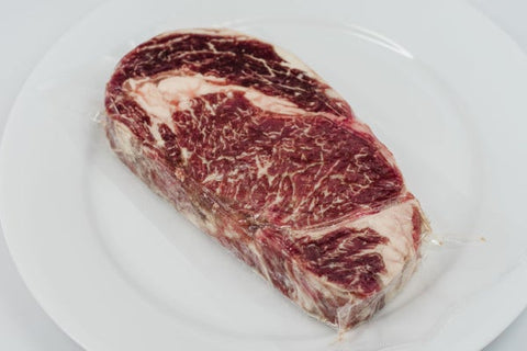 Beef Ribeye Lip-On Steak Beef Fat Added - 16 pcs of 10 oz.