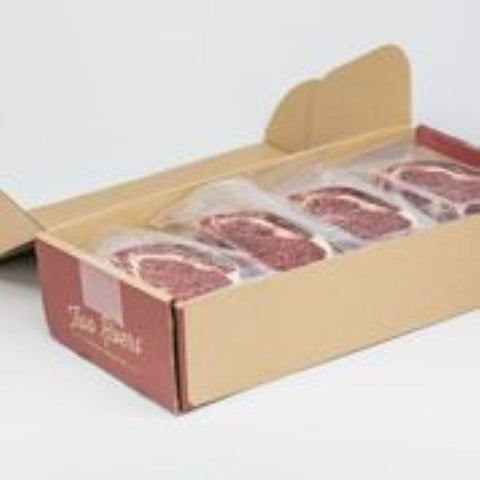 Beef Ribeye Lip-On Steak Beef Fat Added - 16 pcs of 10 oz.